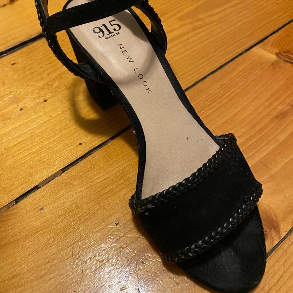 Black Heels Slingback Wedges